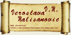 Veroslava Mališanović vizit kartica